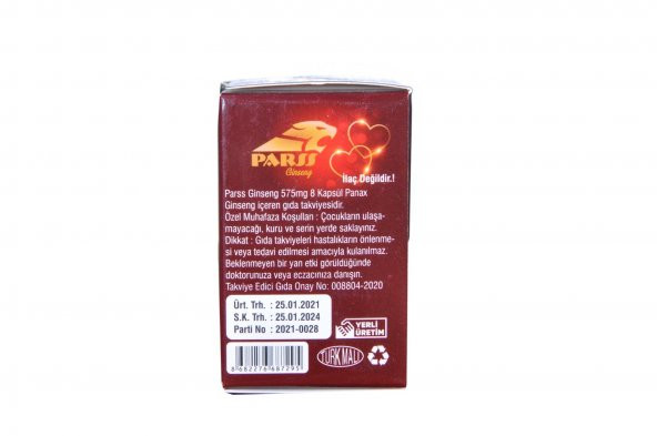 Parss Ginseng Bitkisel 575 mg 8 kapsül - 5