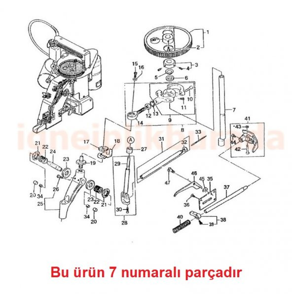 Çuval Ağzı Dikiş Makinesi Ana Mili