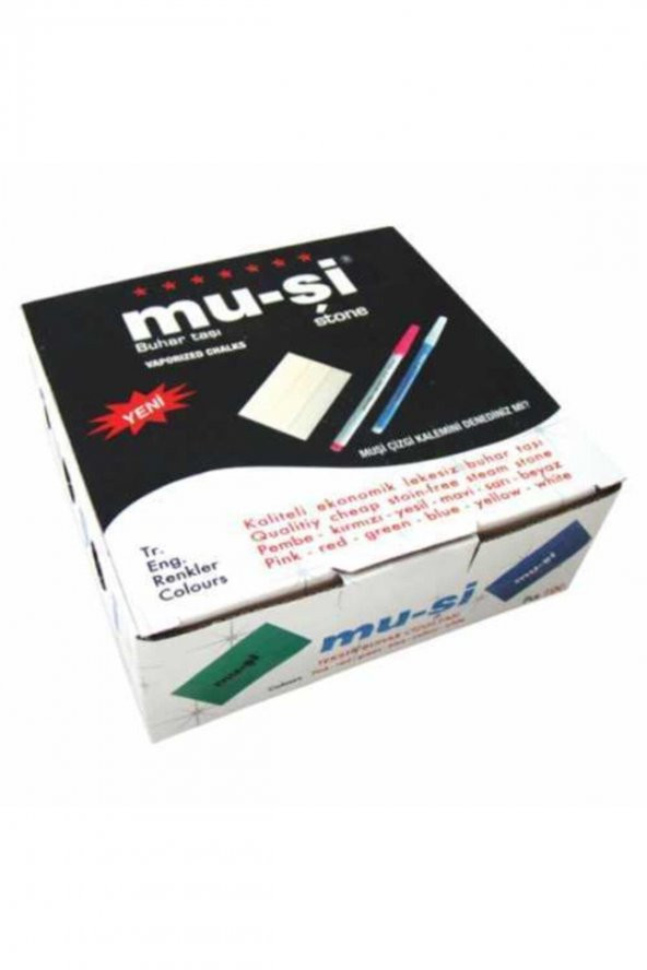 Muşi Beyaz Renkli Çizgi Taşı 100 Adet - 2