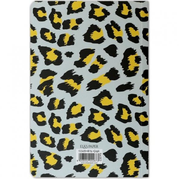 Ela's Paper Leopar Notes Çizgili Defter Gri - 2