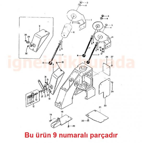 Çuval Ağzı Dikiş Makinesi Üst Plastik Kapak - 2