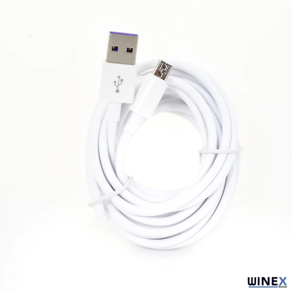 Winex Huawei Y6P İle Uyumlu 3A 45W UsbA to Micro 3Metre Data ve Hızlı Şarj Kablosu - Resim 2