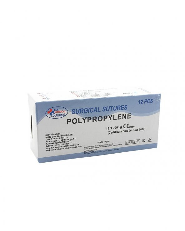 Emilemeyen POLYPROPYLENE İPLİK USP 3/0 24 MM KESKİN 3/8 75 CM 12li Paket