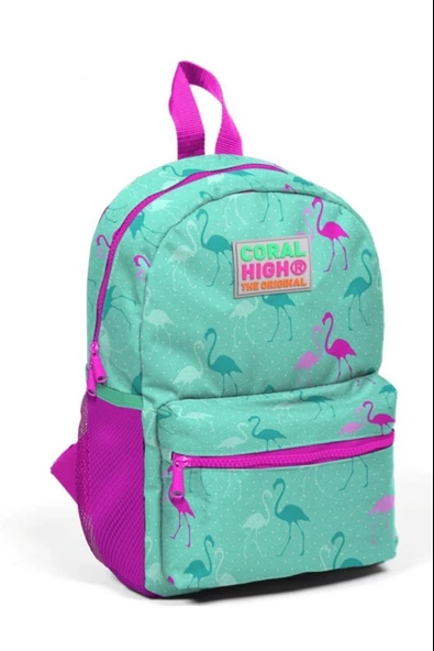 Coral High Flamingo Yeşil Iki Bölmeli Anaokul Çantası 23339