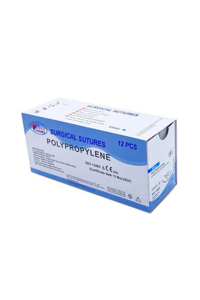 İPLİK USP 5/0 16 MM KESKİN 3/8 75 CM 12'li Paket ürün görseli 1