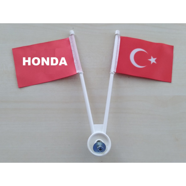 TAMPON FLAMASI AY YILDIZ- HONDA FLAMA 2Lİ (AYYILDIZ TÜRK BAYRAĞI) BAYRAK DİREĞİ, TAMPON BAYRAĞI - 1