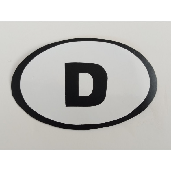 ALMANYA LOGOSU STİCKER (KALIN HARF) 8x6cm - D LOGOSU. D ARMASI. ALMANYA ARMASI. ALMAN LOGO. ALMANYA ETİKETİ. GERMANY