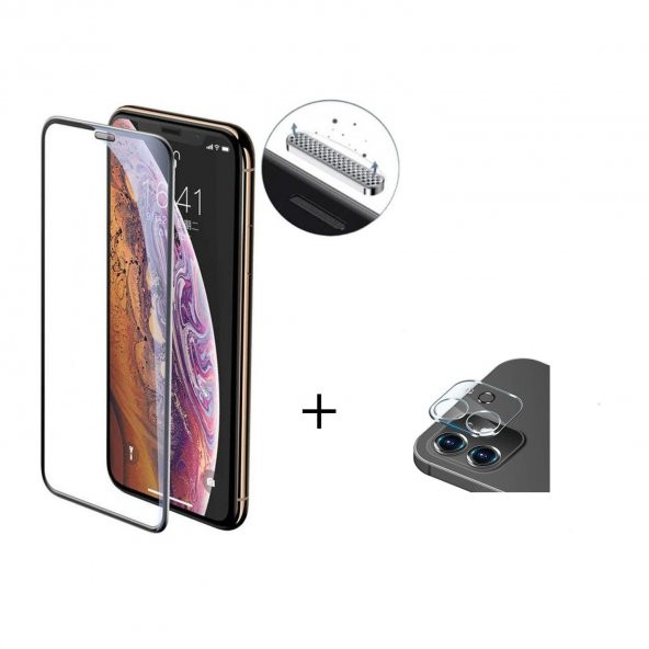 Vendas iPhone 11 Rika Serisi Anti-Dust Premium Temperli Cam Ekran Koruyucu + Kamera Lens Koruyucu