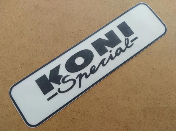 KONİ SPECİAL STİCKER 17x4,5cm SPORT YAZI, KONİ SPECİAL YAZISI, KONİ SPECİAL ETİKETİ ÇIKARTMASI