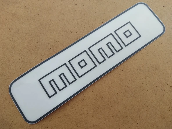 MOMO STİCKER 17x4,5cm SPORT YAZI, MOMO YAZISI, MOMO ETİKETİ, MOMO ÇIKARTMASI