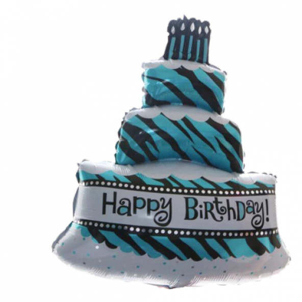 FOLYO BALON HAPPY BİRTHDAY 3 KAT PASTA YEŞİL 80 X 58CM DÜ 30 - 1