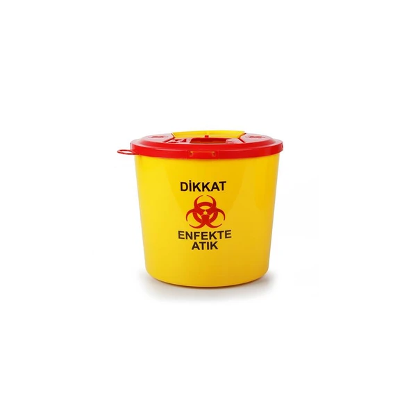 Omnisoft Tıbbi Atık Plastik Çöp Kovası 5 lt