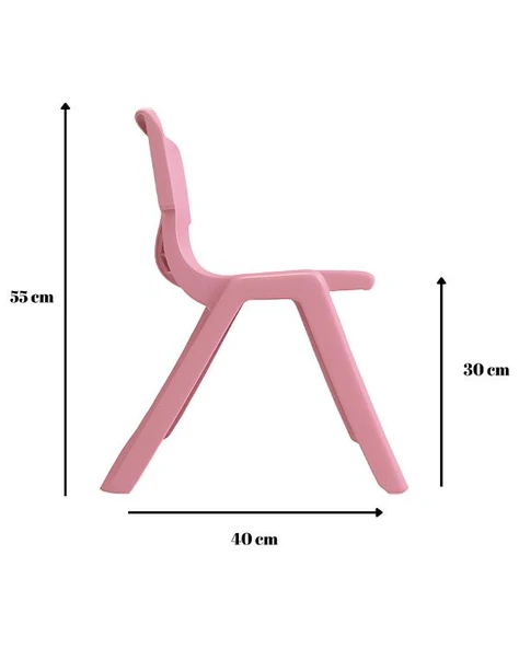 Pembe Kırılmaz Çocuk Sandalyesi - Kreş ve Anaokulu Sandalyesi - 2