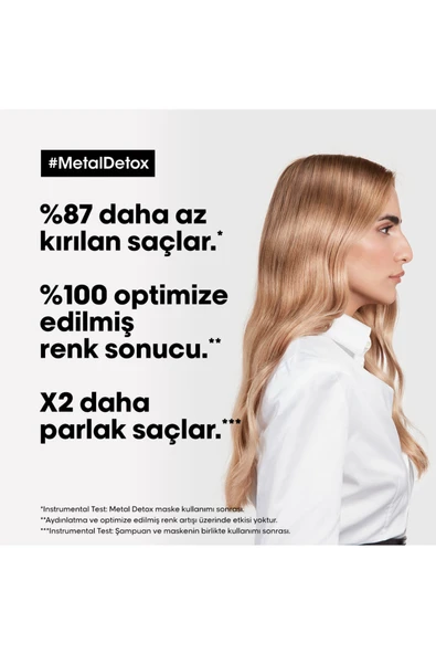 Loreal Professionnel Serie Expert Metal Detox Renkli ve Açıcı ile İşlem Görmüş Saçlar Şampuan 300ml - 6