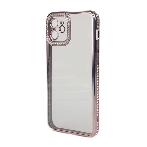 Vendas iPhone 11 Mina Serisi Kamera Korumalı Moda Taşlı Fashion Tarz Silikon Kılıf - 2