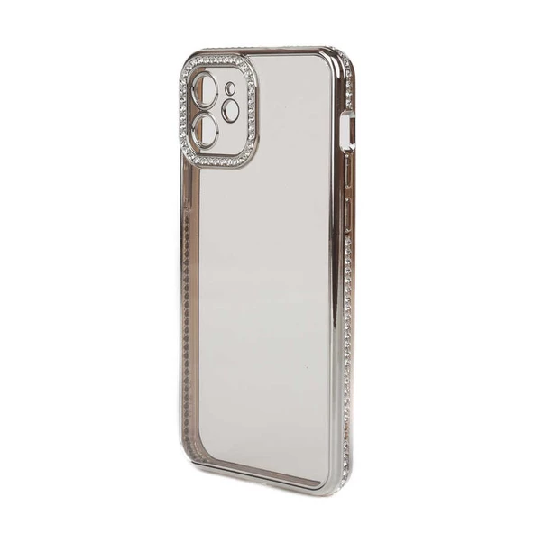 Vendas iPhone 11 Mina Serisi Kamera Korumalı Moda Taşlı Fashion Tarz Silikon Kılıf - 5