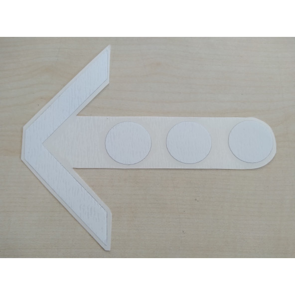 OK İŞARETİ STİCKER BEYAZ 15x12cm SAĞ SOL YÖN STİCKER ETİKETİ ÇIKARTMASI