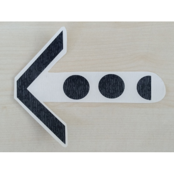 OK İŞARETİ STİCKER SİYAH 18.5x14.5cm SAĞ SOL YÖN STİCKER ETİKETİ ÇIKARTMASI