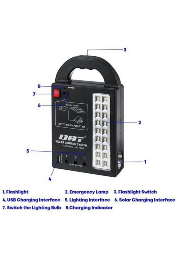 Dat At-999 Güneş Enerjili Solar Aydınlatma Sistemi - 2