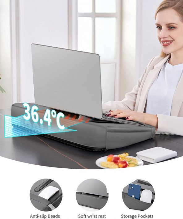 Bix Saiji GX1L Taşınabilir Laptop Notebook Minderi Gri - 2