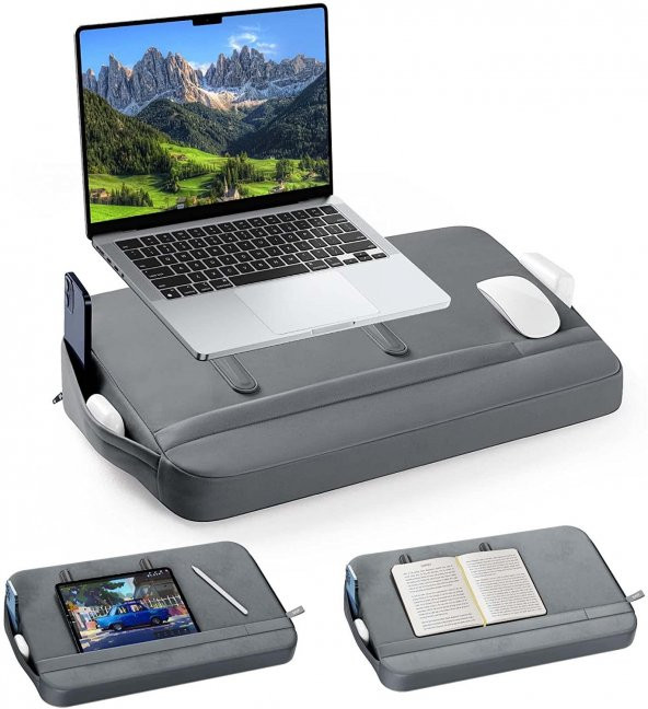 Bix Saiji GX1L Taşınabilir Laptop Notebook Minderi Gri - 3