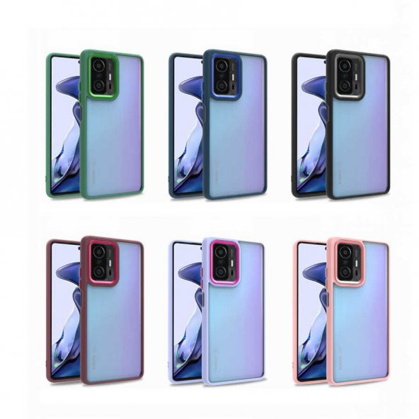 Xiaomi Mi 11T Pro 5G Kılıf Kamera Korumalı Mat Renkli Silikon - 2