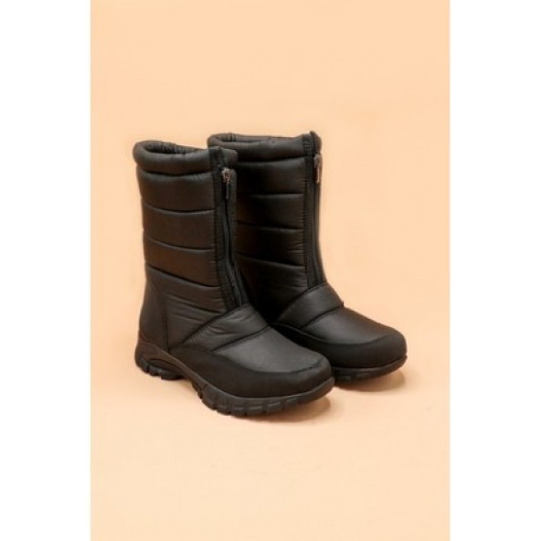 BAYAN SİYAH KAR BOTU ÖNDEN FERMUARLI KHIONES - 3