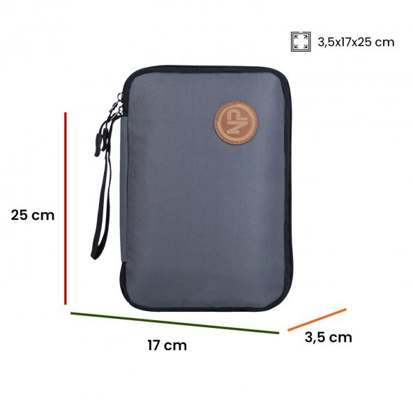 Npo Array Kablo, Makyaj ve Aksesuar Organizer Çantası-Gri - 5