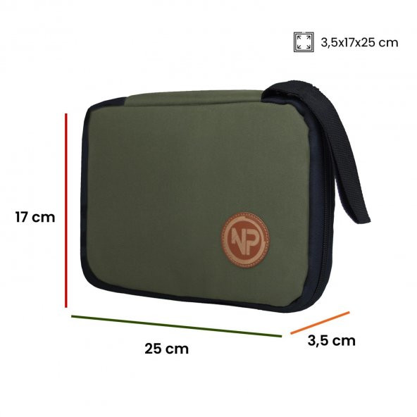 Npo Array Kablo, Makyaj ve Aksesuar Organizer Çantası-Yeşil - 5
