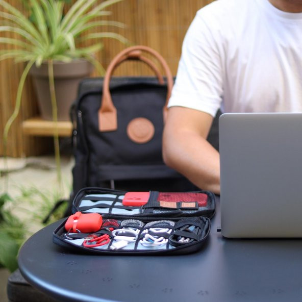 Npo Array Kablo, Makyaj ve Aksesuar Organizer Çantası-Yeşil - 9