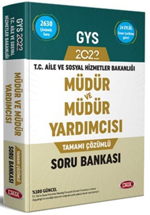 T.C. Aile ve Sosyal Hizmet Bakanlığı GYS Müdür ve Müdür Yardımcısı Tamamı Çözümlü Soru Bankası Data