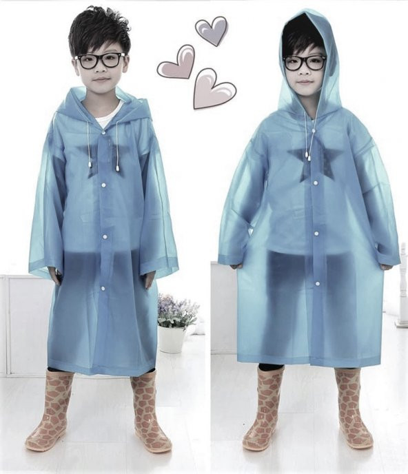 Eva Bordo Pratik Trend Çocuk Yağmurluğu Unisex 8- 12 Yaş - 5