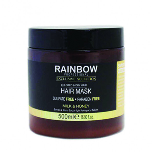 Rainbow Milk & Honey Boyalı ve Kuru Saçlar için Koruyucu Saç Bakım Maskesi 500 ml - 1