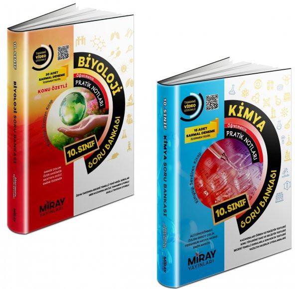 Miray 10. Sınıf Kimya + Biyoloji Soru Seti 2 Kitap 2023