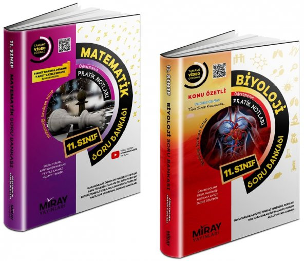 Miray 11. Sınıf Matematik + Biyoloji Soru Seti 2 Kitap 2023