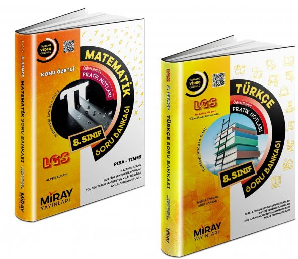 Miray 8. Sınıf Lgs Matematik + Türkçe Soru Seti 2 Kitap 2023