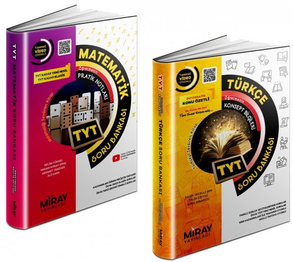 Miray Tyt Matematik + Türkçe Soru Bankası Seti 2 Kitap 2023