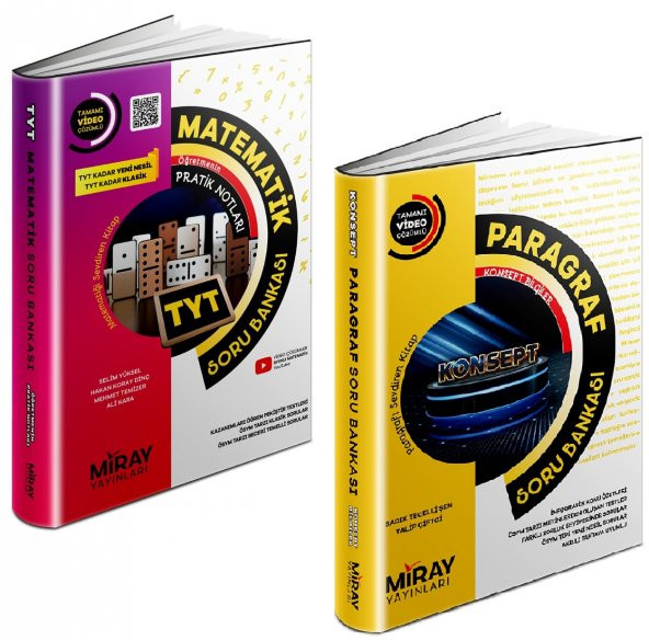 Miray Tyt Matematik + Paragraf Soru Bankası Seti 2 Kitap 2023