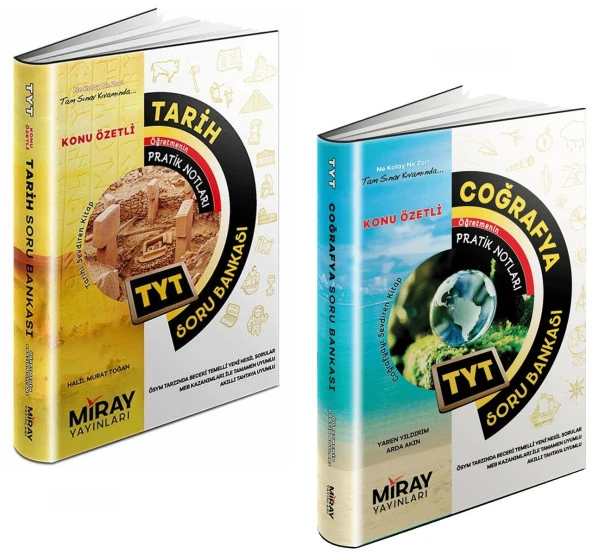 Miray 2024 Tyt Tarih + Coğrafya Soru Bankası Seti 2 Kitap