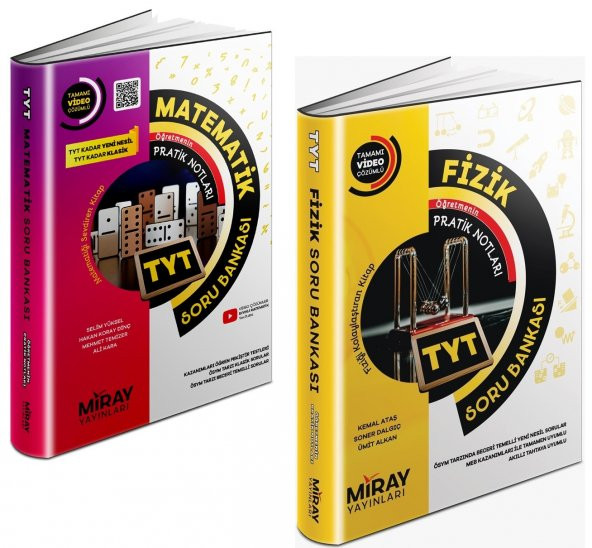 Miray Tyt Matematik + Fizik Soru Bankası Seti 2 Kitap 2023