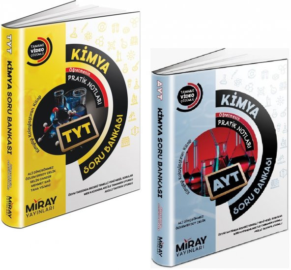 Miray Tyt Ayt Kimya Soru Bankası Seti 2 Kitap 2023