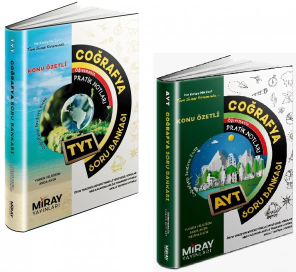 Miray Tyt Ayt Coğrafya Soru Bankası Seti 2 Kitap 2023