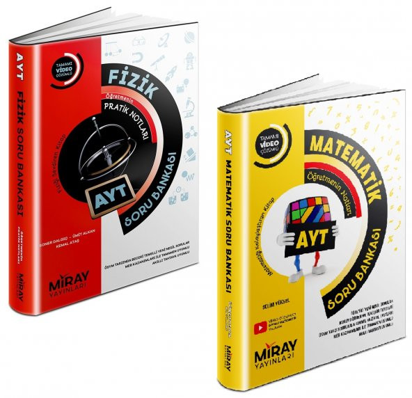 Miray Ayt Matematik + Fizik Soru Bankası Seti 2 Kitap 2023