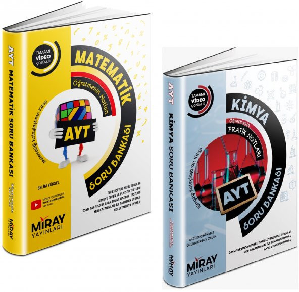 Miray Ayt Matematik + Kimya Soru Bankası Seti 2 Kitap 2023
