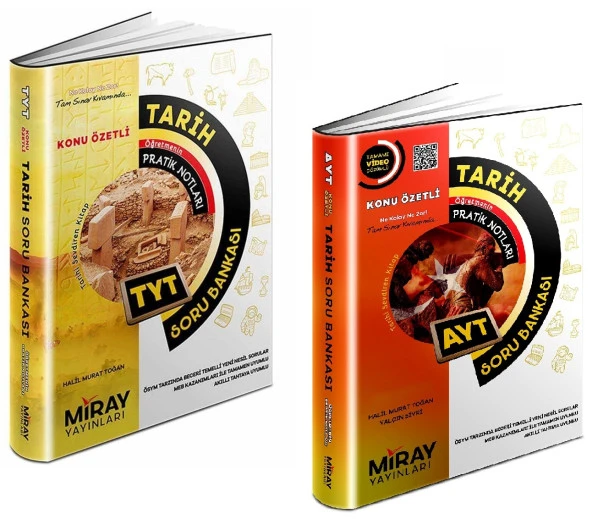 Miray 2024 Tyt Ayt Tarih Soru Bankası Seti 2 Kitap