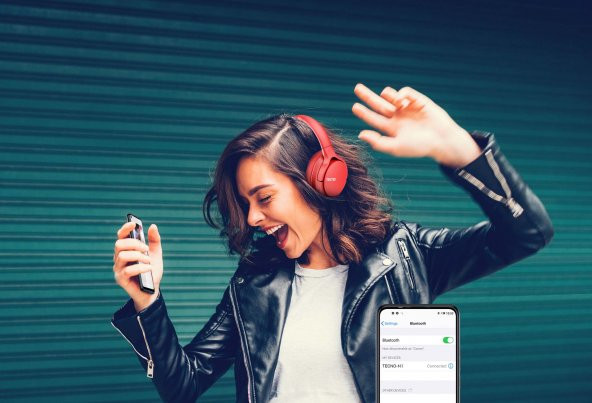 Tecno Nightingale-N1 Kablosuz Wireless Extra Bass Kulaklık Siyah - 9