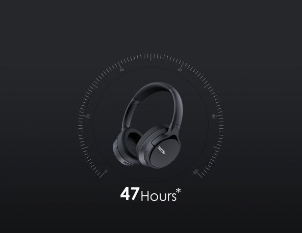 Tecno Nightingale-N1 Kablosuz Wireless Extra Bass Kulaklık Siyah - 10