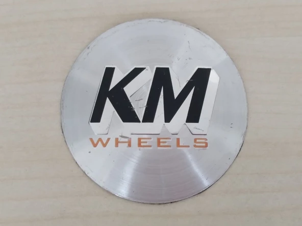 KM WHEELS JANT ARMASI 6cm (TEK) (KM WHEELS Jant logosu) KM WHEELS jant arması