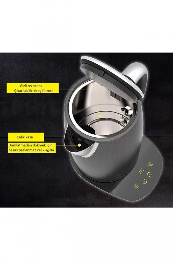 Carrera No:451 Kettle 1.7 Litre 2200 Watt Gri 20422011 - 2