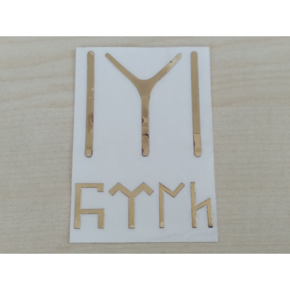 İYİ LOGO ARMASI STİCKER 7x5cm METALİK (TEK FİYAT) KAYI BOYU ARMASI, ETİKETİ, ÇIKARTMASI
